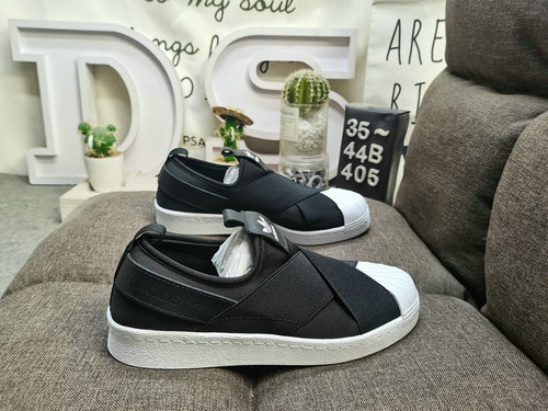 405DAdidas Superstar Slip On W Shell Head Cross Strap High Quality Genuine Logo Company level Fashio