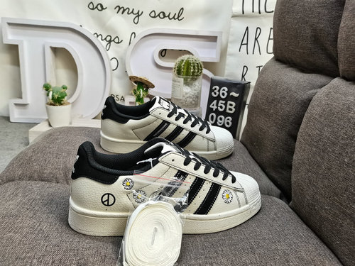 096D Adidas Three Leaf Clover Originals Superstar Shell Head Classic Versatile Casual Sports Board S