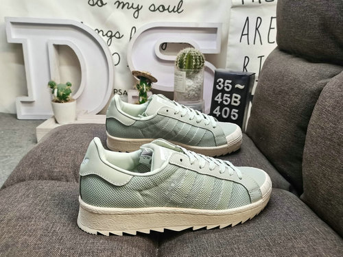 405DAdidas PNS SUPERSTAR adopts a combination of suede and breathable mesh fabric upper material # I
